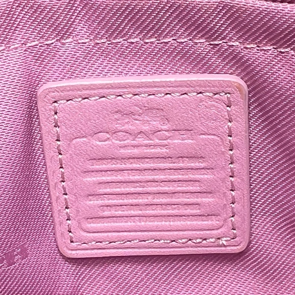 COACH Cross Body Bag Genuine Leather Magenta Purple Mauve EUC - Picture 14 of 16